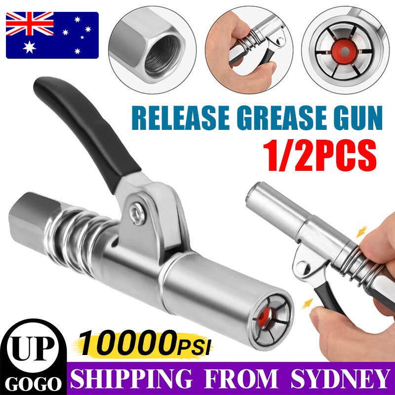 Grease Coupler Heavy-Duty Quick Release Gun NPTI/8 10000PSI AU Steel Other Auto