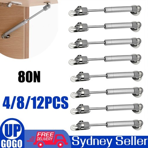 4/8/12Pcs 80N Gas Strut Support Kitchen Cabinet Cupboard Door Hinges Lid Stay AU