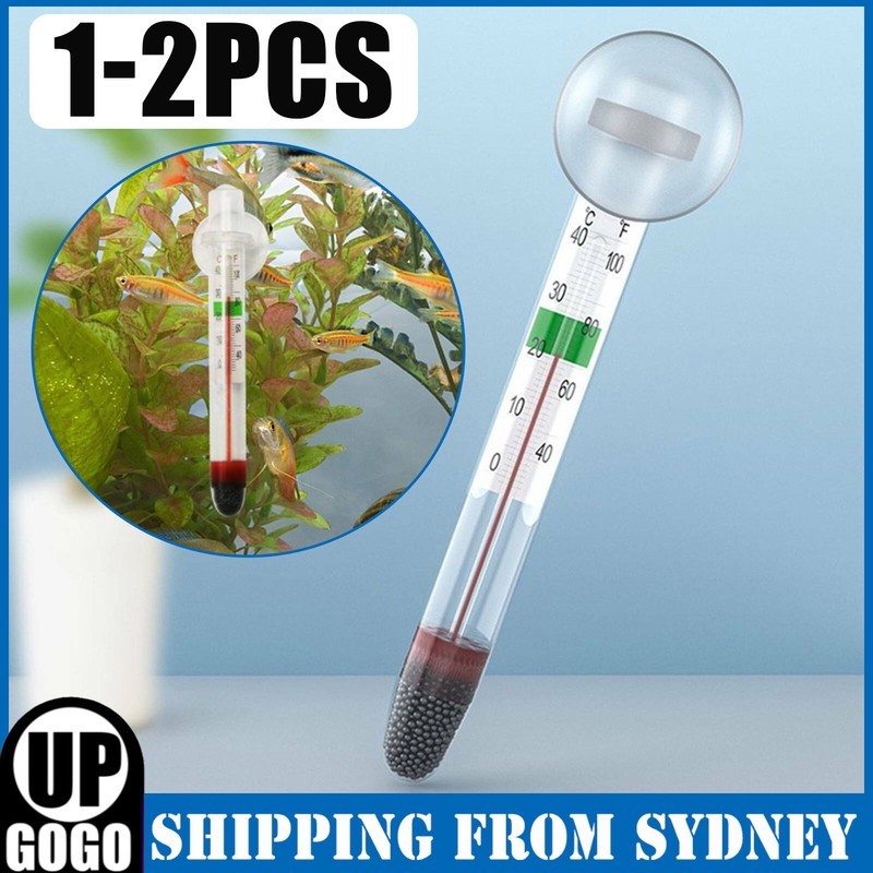 Aquarium Thermometer Meter Fish Tank Water Temperature With Suction Cup Glass