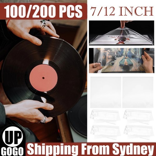 100PCS Record Sleeves Outer Plastic Cover For Vinyl 7apos apos /12apos Album LP