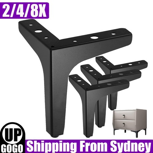 4X Metal Furniture Legs Modern Triangle Replacement Feet For Bed Sofa Cabinet AU