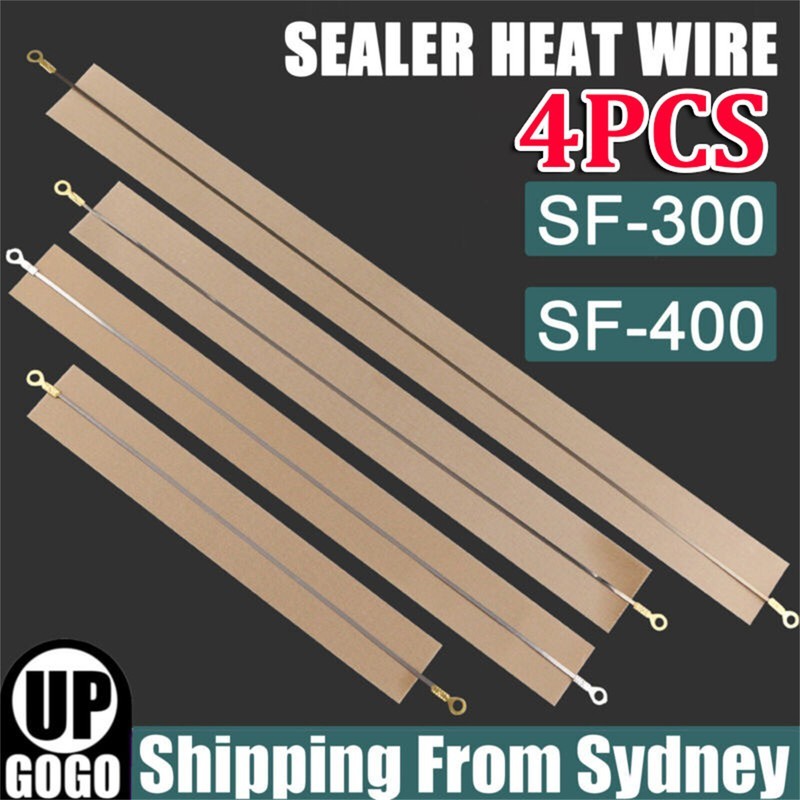 4PACK 300/400mm Useful Impulse Sealer Heat Wire Element Strip Sealing Machine AU