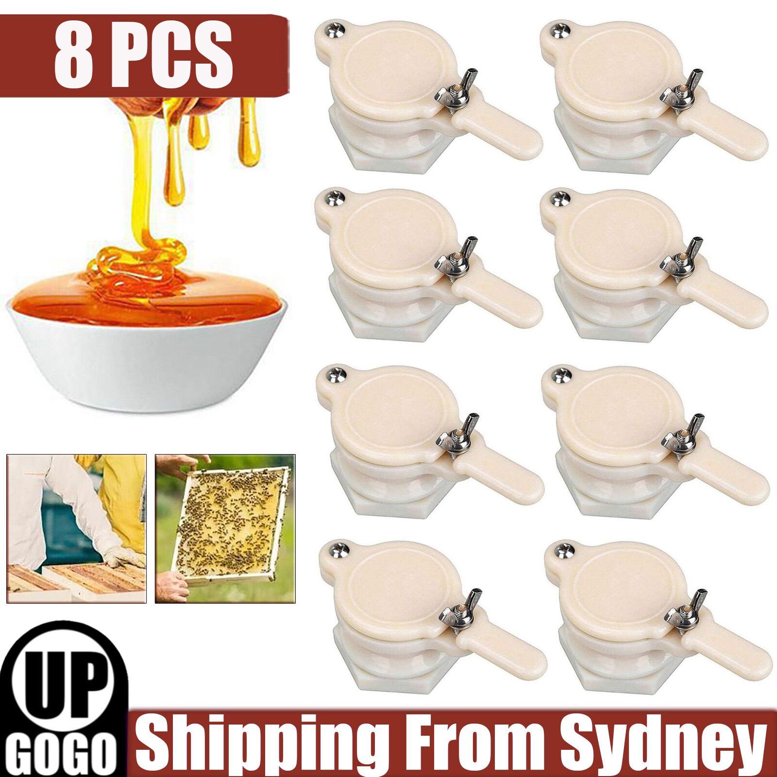 8PCS Extractor Tap Equipment Strainer Beekeeping Bottling Honey Gate Valve Other