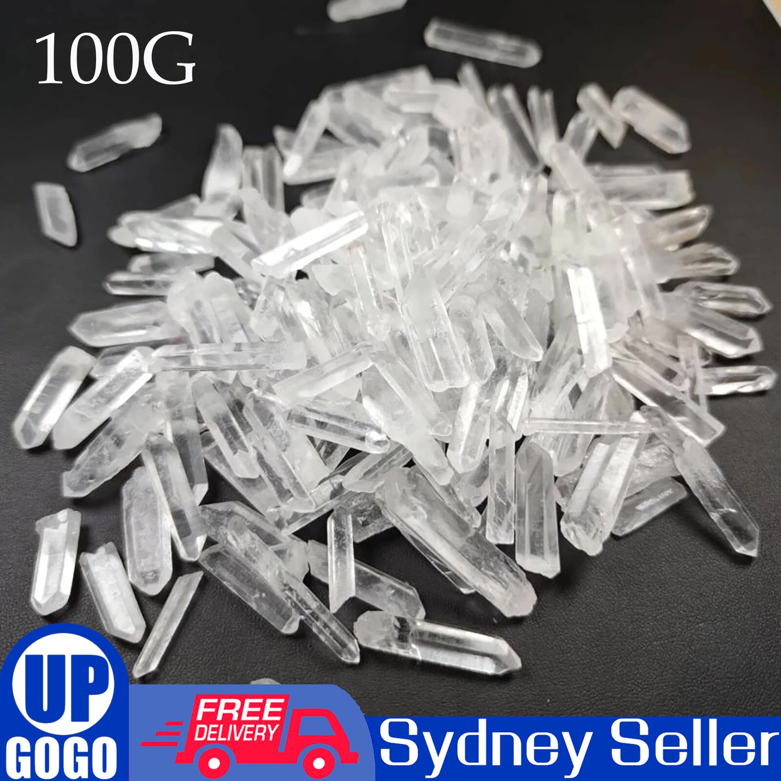 100G Clear Quartz Points From High Grade Natural Crystals Wands Polished AU