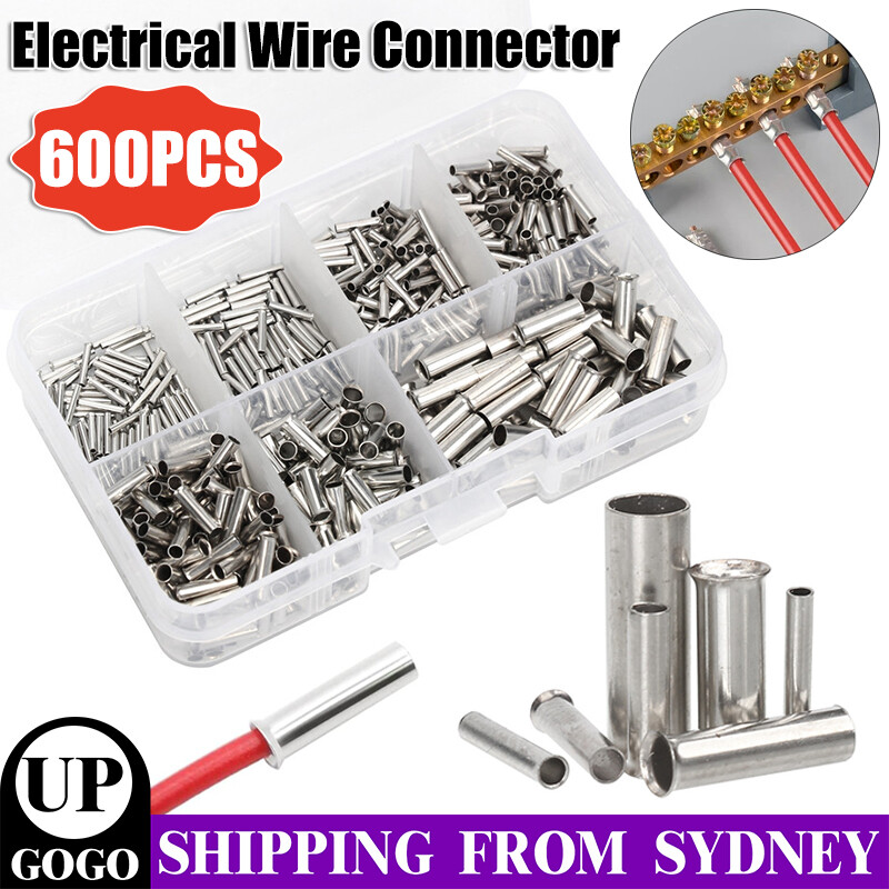 600x Electrical Wire Connector Ferrules Cable-Terminal Cable Terminal Silver