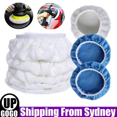 UP 40X 5-6 Polishing Bonnet Buffer Pads Soft White Wool For Car Polisher 150mm 6
