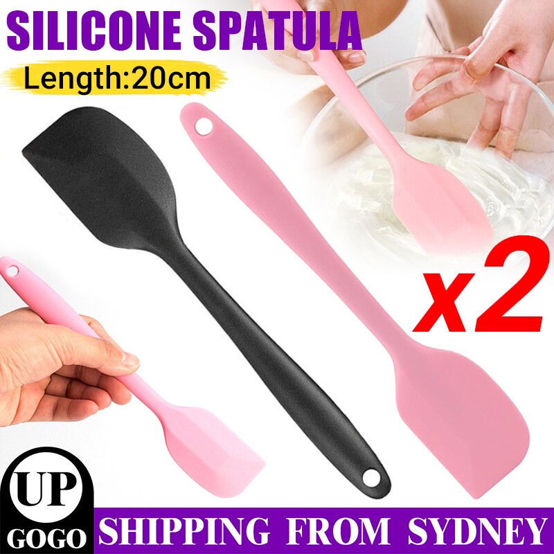 2PCS Silicone Spatula Non-stick Cream Cake Butter Scraper Baking Dishwasher Safe