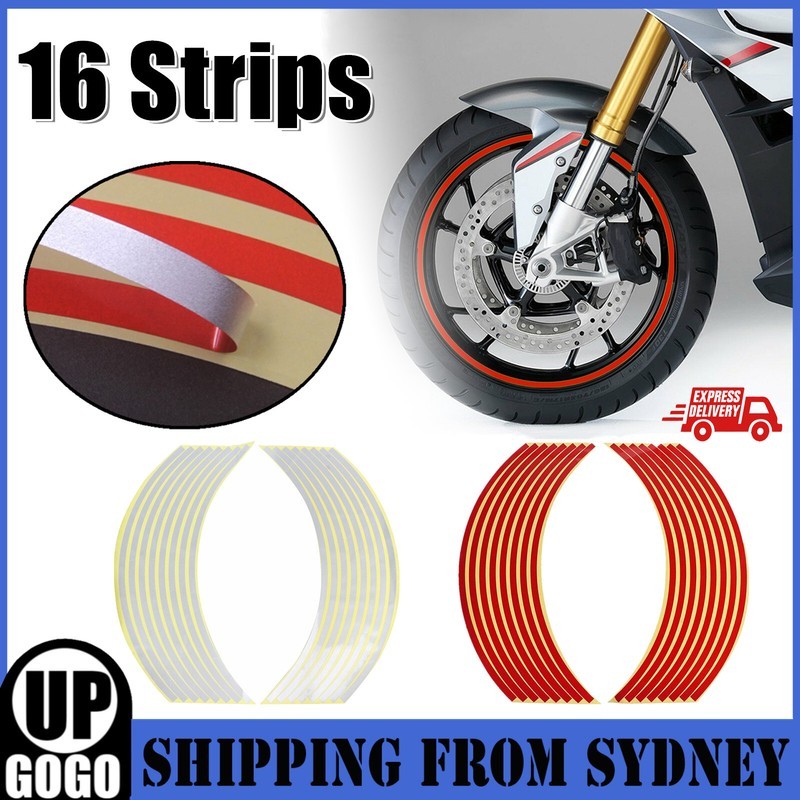 17 /18 Reflective Rim Tape Wheel Stripe Decal Trim Sticker For Car Motorcycle 16
