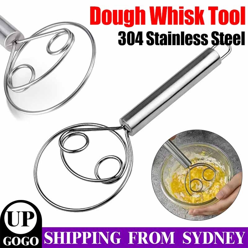 Stainless Steel Dough Whisk Tool Kitchen Manual Baking Flour Egg Mixer Eggbeater