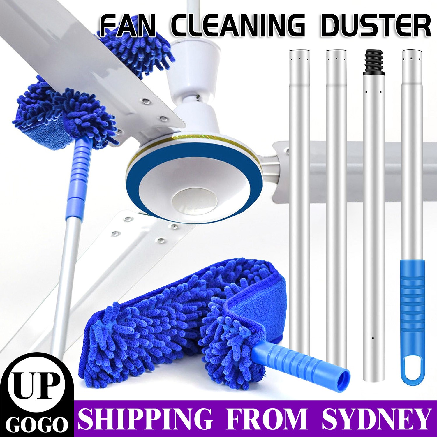 Ceiling Fan Blade Cleaner Duster Brush Washable for Cleaning Wall Door Window AU