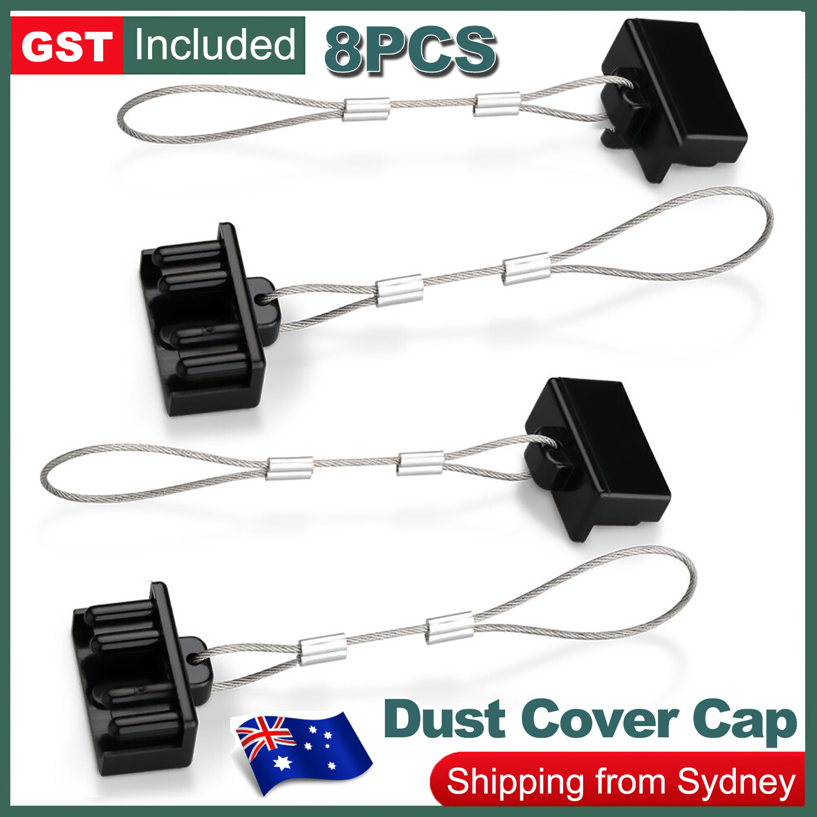 8X Dust Cap Black Anderson Plug Cover Style Connectors 50AMP Battery Caravan