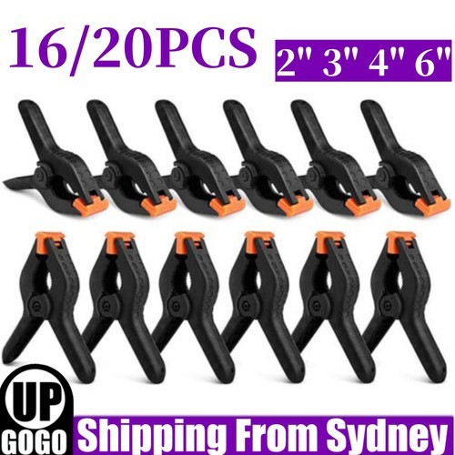 16/20xHard Plastic Spring Clamps Set Quick DIY Tools Grip Clips Nylon Heavy Duty
