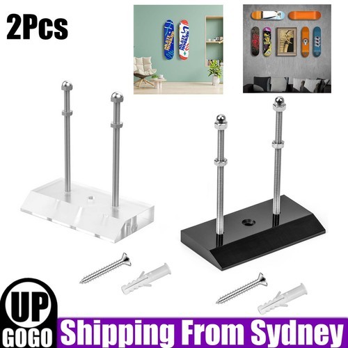2X Deck Wall Mount Skateboard Hanger Professional Display Rack Storage Acrylic