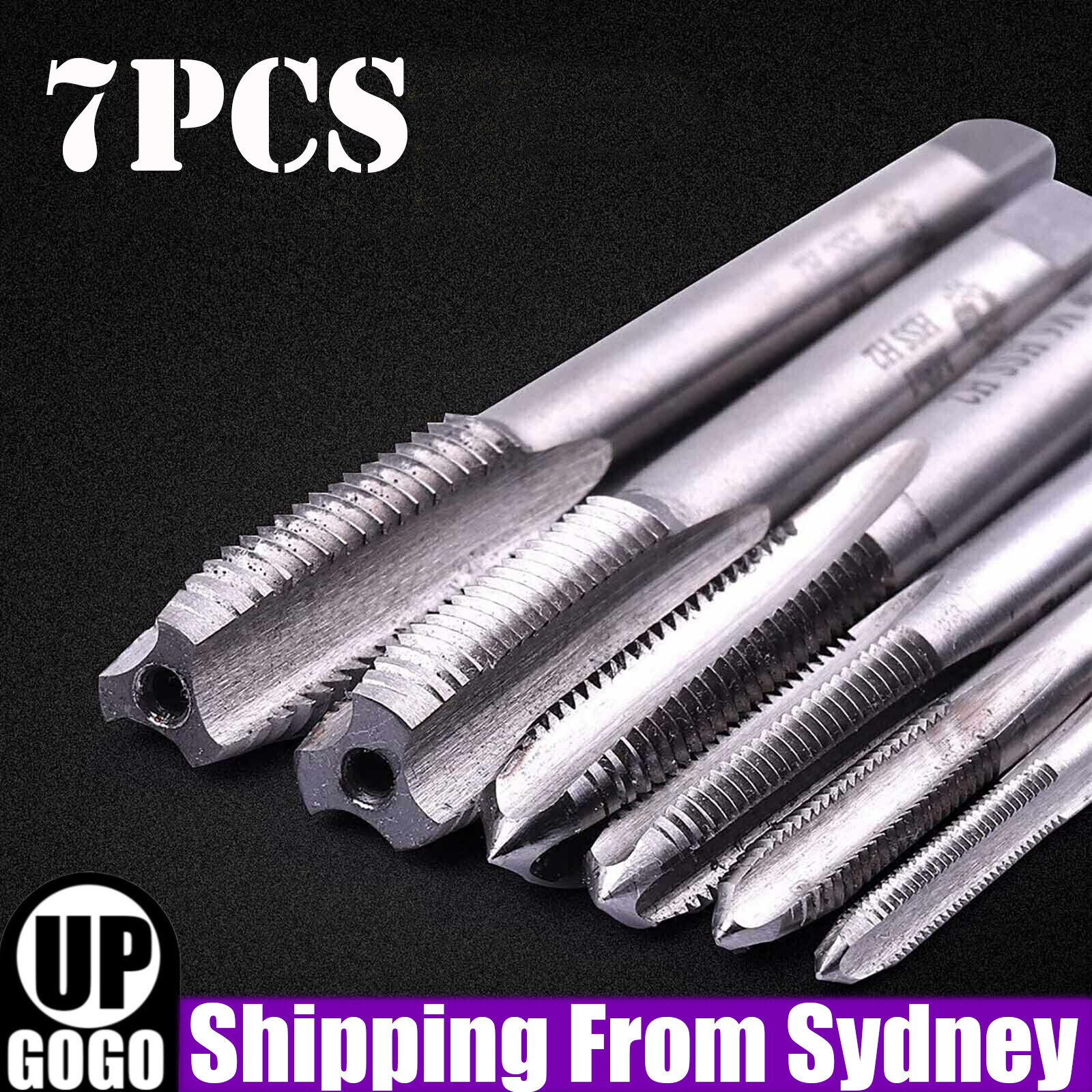 7X M3 M4 M5 M6 M8 M10 M12 HSS Machine Thread Metric Plug Tap Drill Bits Tool AU