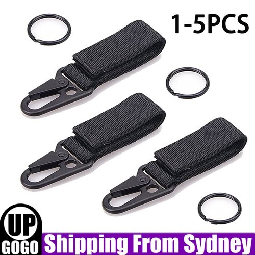 Nylon Key Hook Webbing Molle Buckle Hanging Belt Carabiner Clip Outdoor Climbing