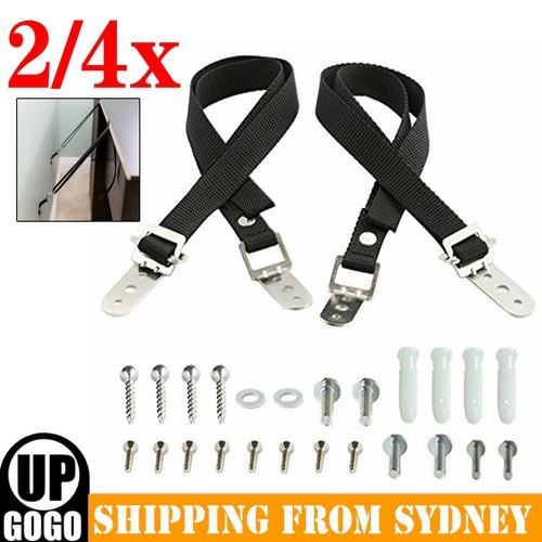 2/4PCS TV Furniture Anti Tip Straps Safety Baby Proofing Wall Anchors Black