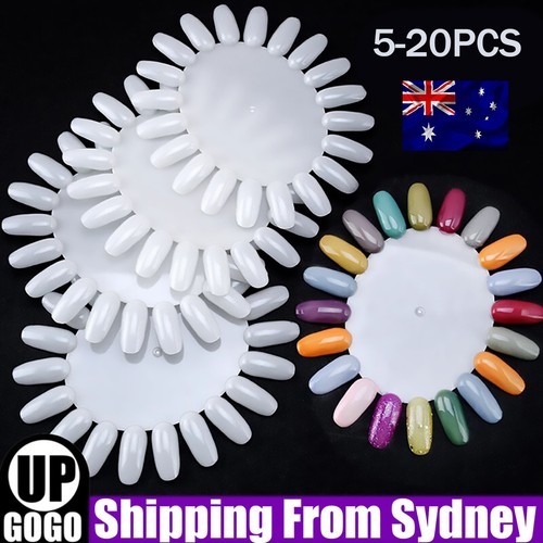 5-20PCS Nail Polish Color Display Wheels Chart Natural White Tips Swatch UV Gel