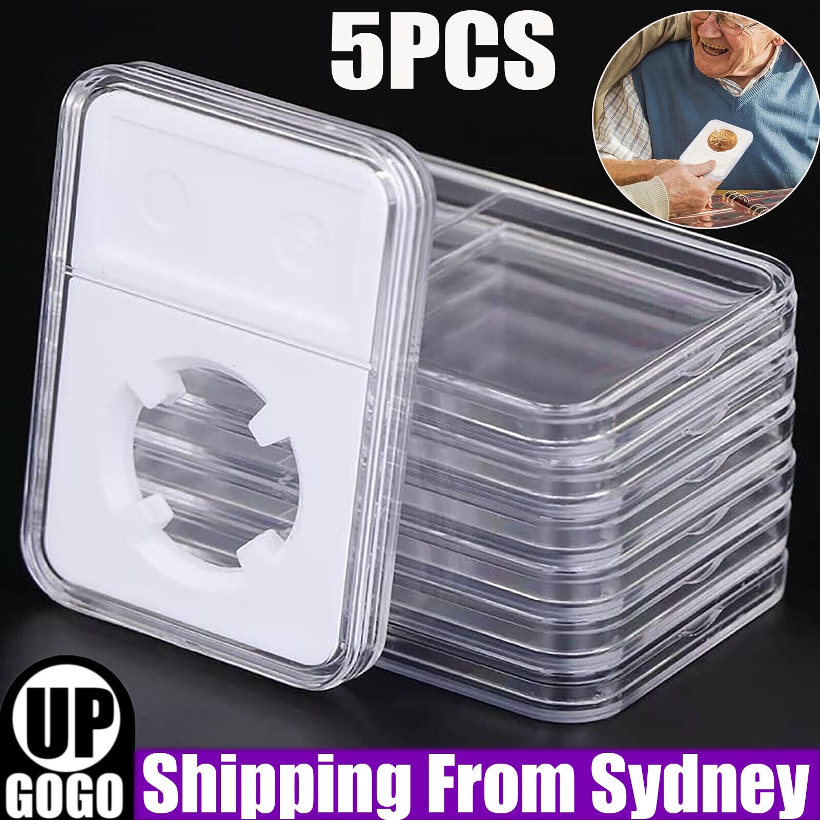 5pcs 21mm Coin Slab Holder Protector Grade NGC PCGS Display Storage Box Case AUS