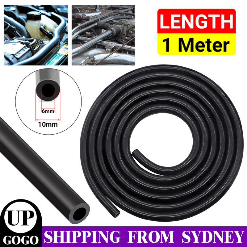 Car 6mm ID Full Silicone Fuel/Air Vacuum Hose/Line/Pipe/Tube 1 Meter Black AU