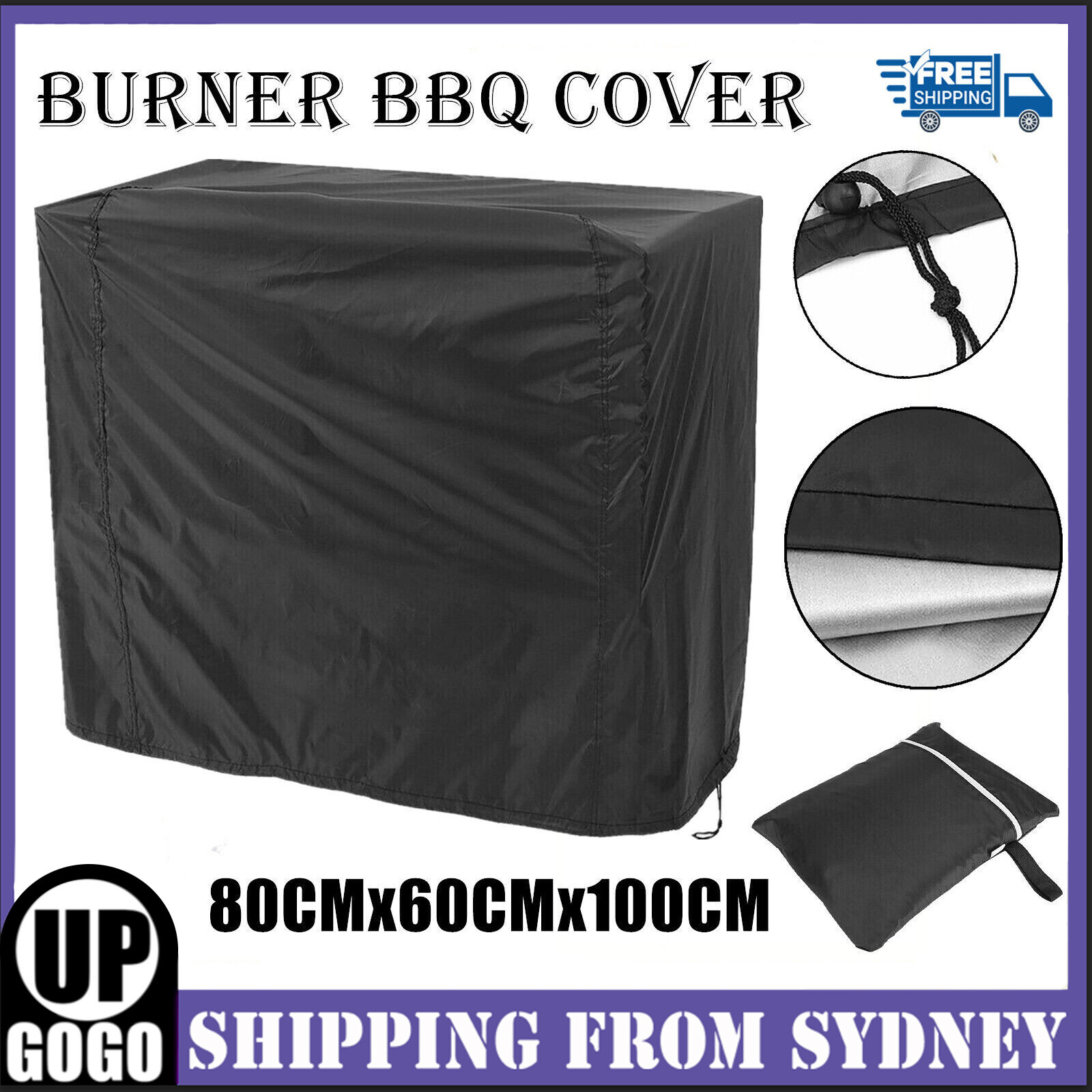 Heavy Duty BBQ Cover Outdoor Waterproof Barbecue Grill Protector Antidust 1 wind