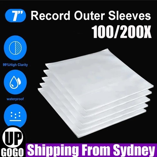 100/200X Sleeves Outer LP Music Durable for 7 Vinyl Record Plastic Cover Mixed