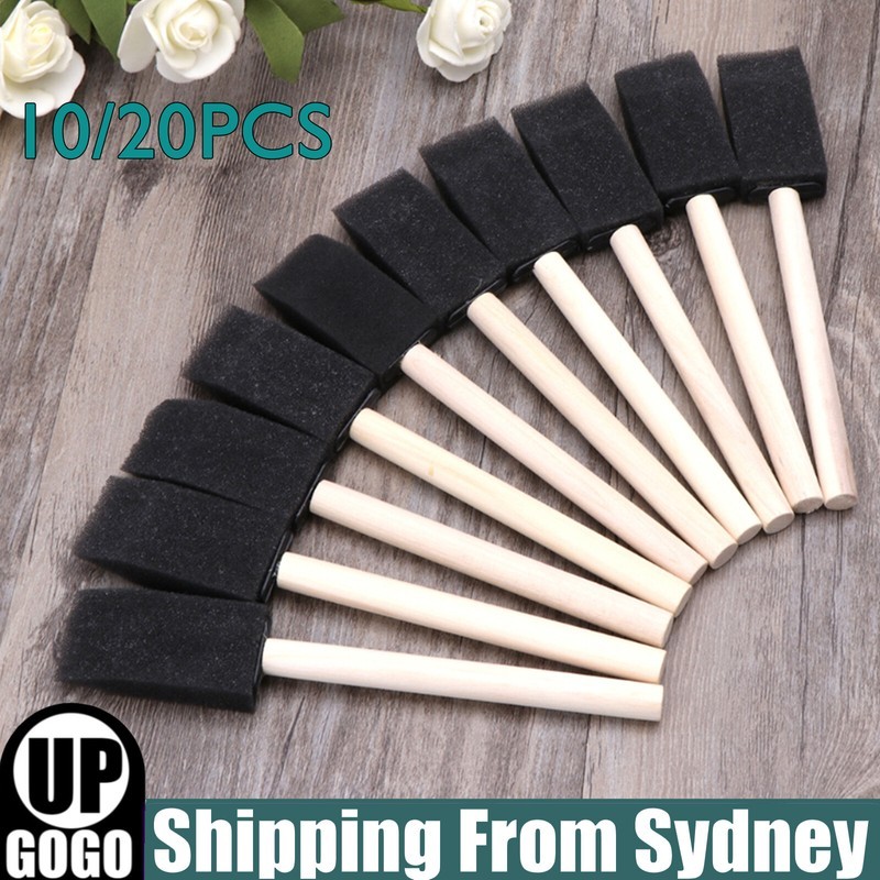 10/20 Foam Paint Brush Sponge Brushes for Painting as show 1inch Black Wood