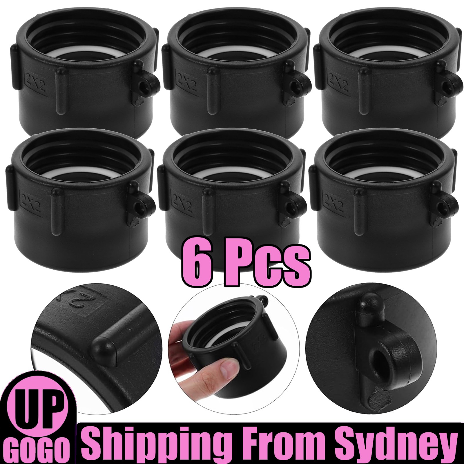 6Pcs 1000L IBC Water Tank 60mm 2apos apos Valve Adapter Connector Barrels Parts