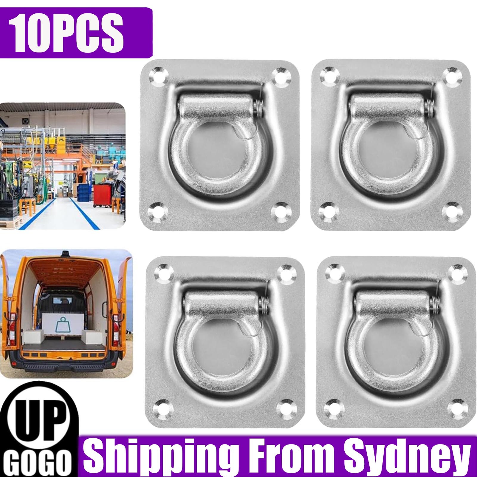 unbrand 10X Heavy Duty Lashing Ring Tie Down Point Anchor Ute tray box Trailer