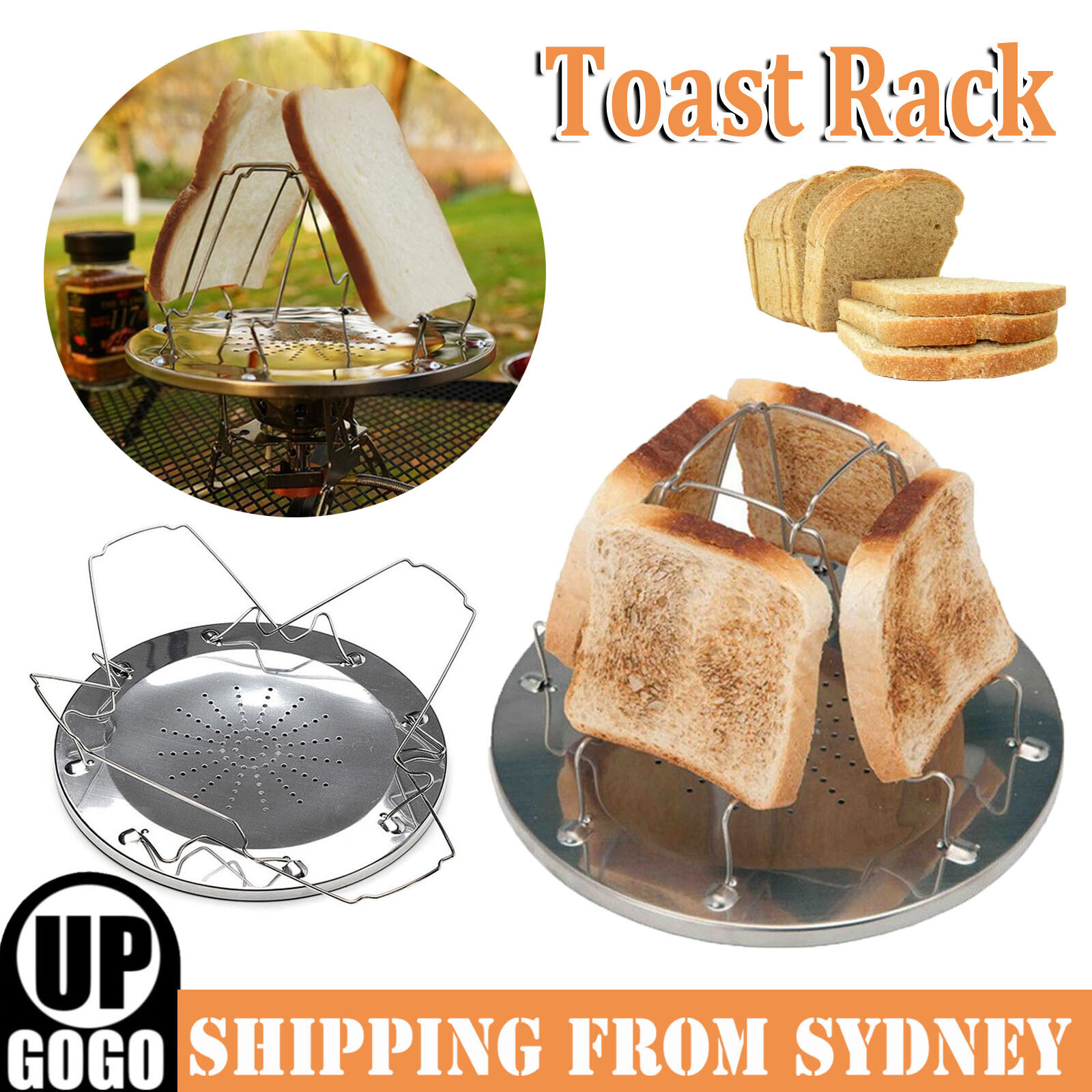 Toast Rack Stove Toaster Folding Breakfast Cooking Sandwich Tray Outdoor Camping