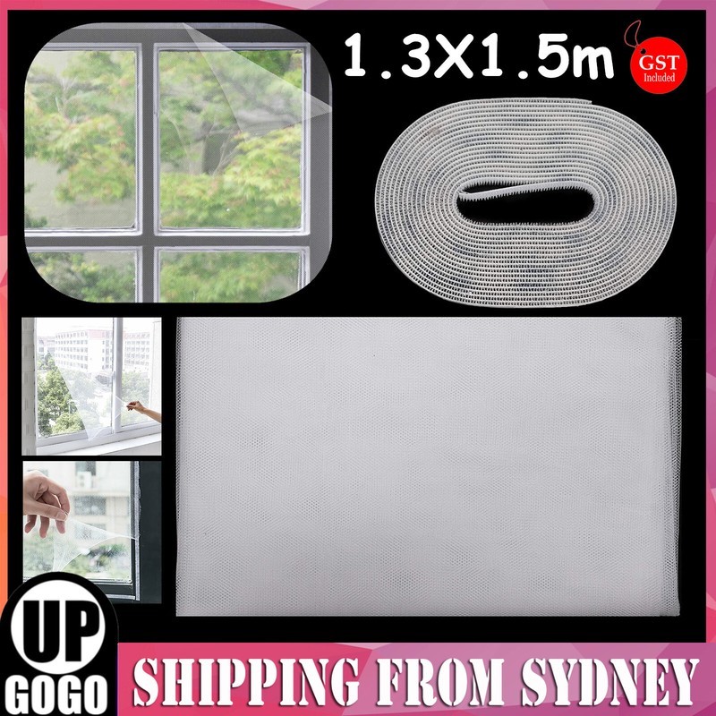 Insect Mesh Window Curtain Wasp Mosquito Bug Netting Cover Kit Fly Screen Net AU