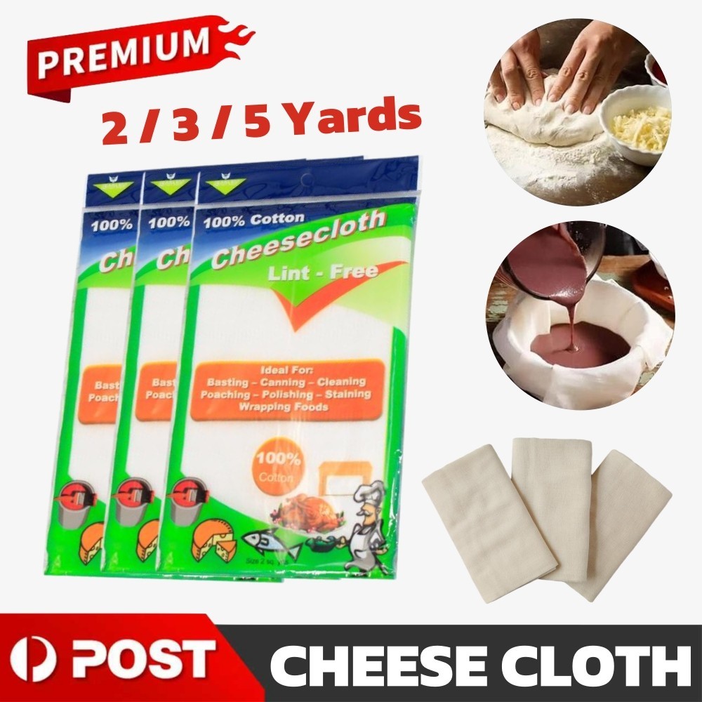 Cheesecloth Food Grade Reusable Muslin Filter Cloth Cheese Milk 183x92/274x92cm