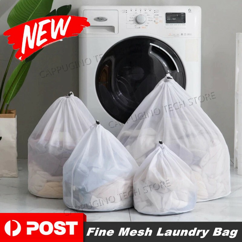 Laundry Washing Mesh Net Bag Drawstring Delicate Cloth Cleaning Clothes Lingerie