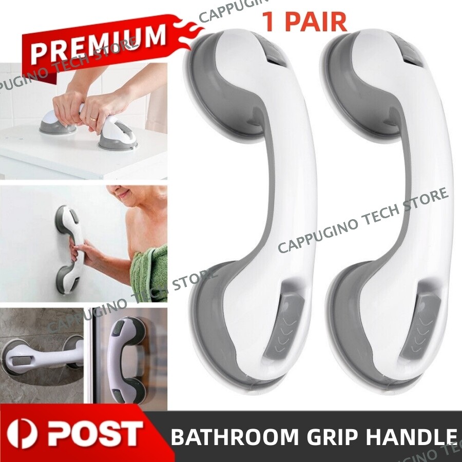 2x Safety Bathroom Aid Bath Shower Hand Grab Grip Towel Suction Rail Bar Handle