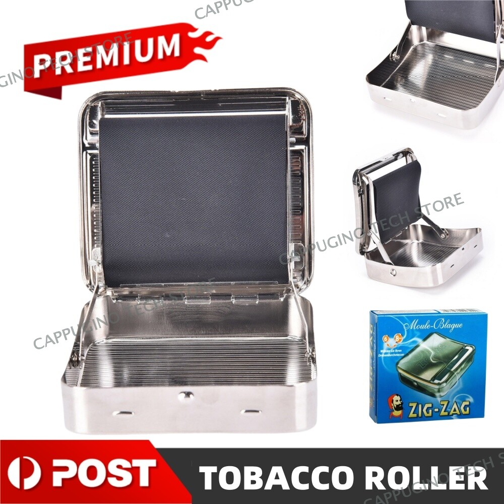 Metal Automatic Cigarette Tobacco Roller Roll Rolling Machine Box Case Tin OG AU