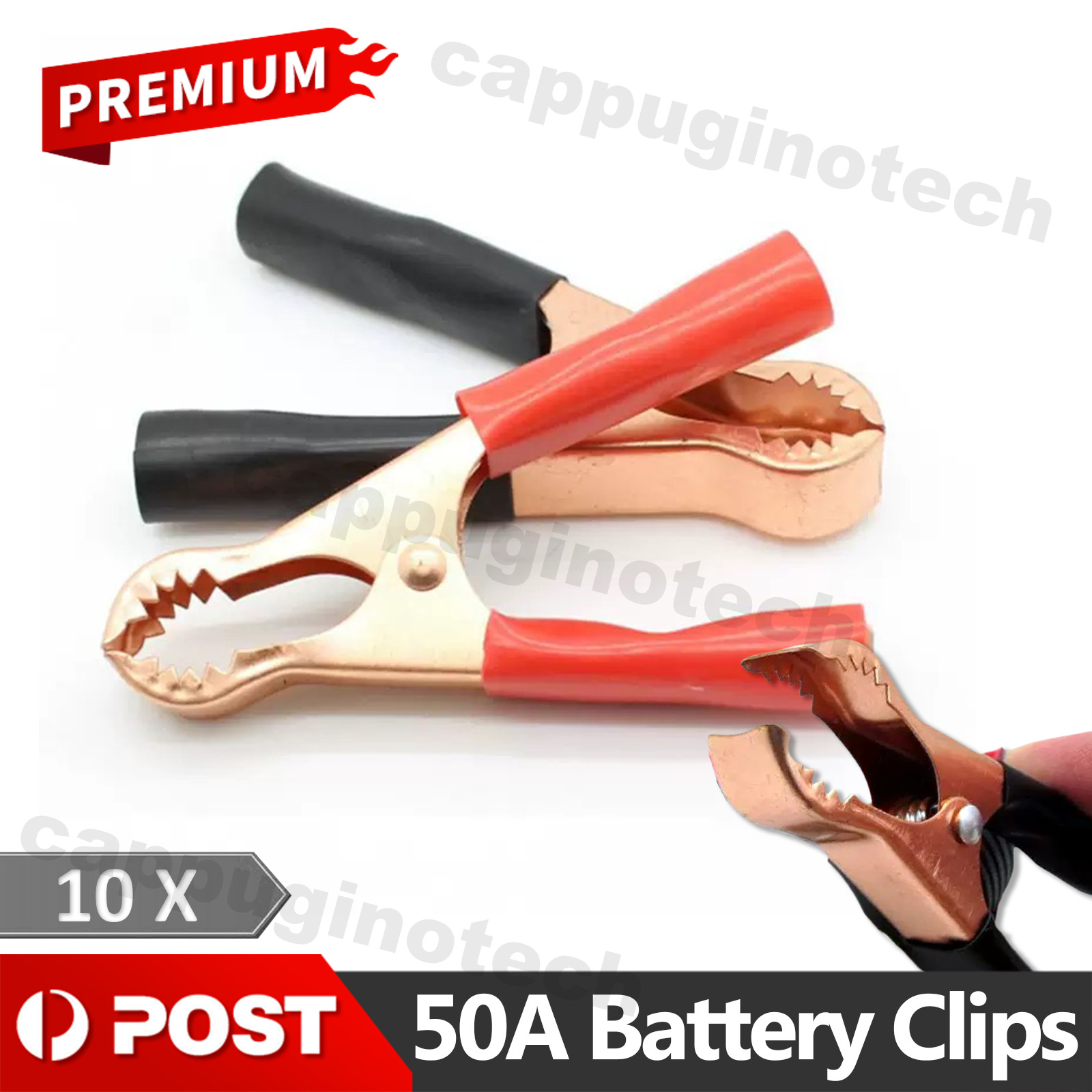 PARTY BESTBUY 10X Metal Car Battery Clip Crocodile Alligator Test Terminal Clamp