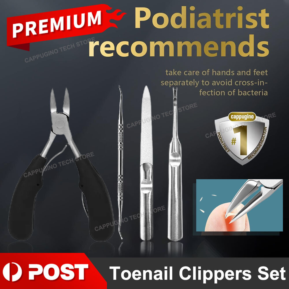 Toenail Clippers Set Podiatrist Professional Thick Ingrown Toe Nail AU Curved