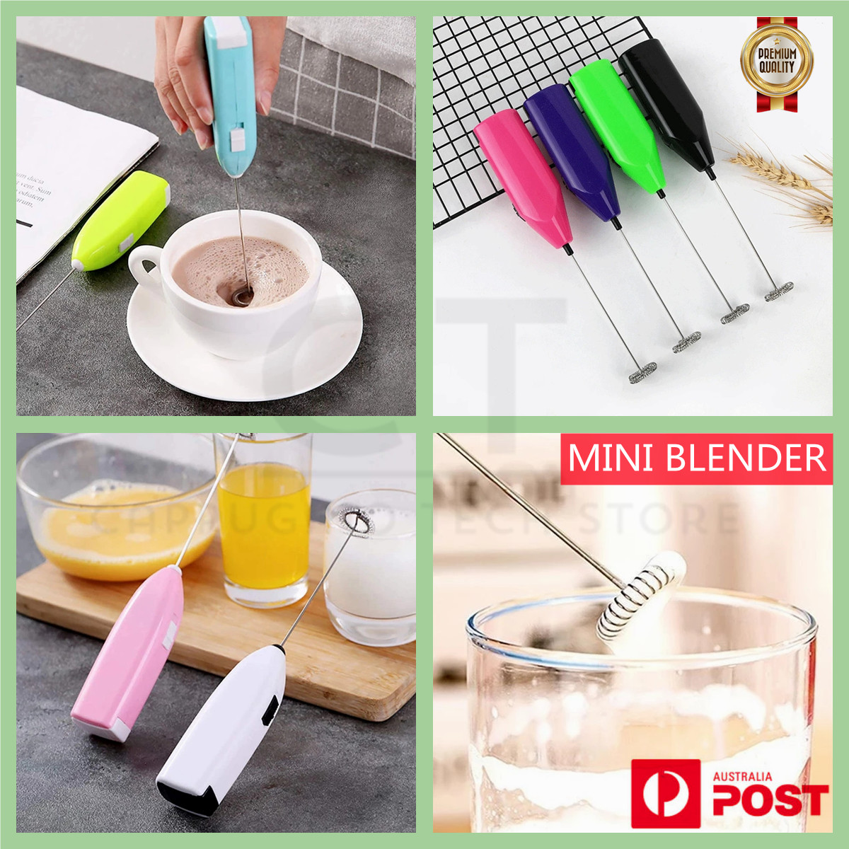 Kitchen Electric Mini Foamer Milk Frother Egg Beater Stirrer Whisk Mixer Tool OZ
