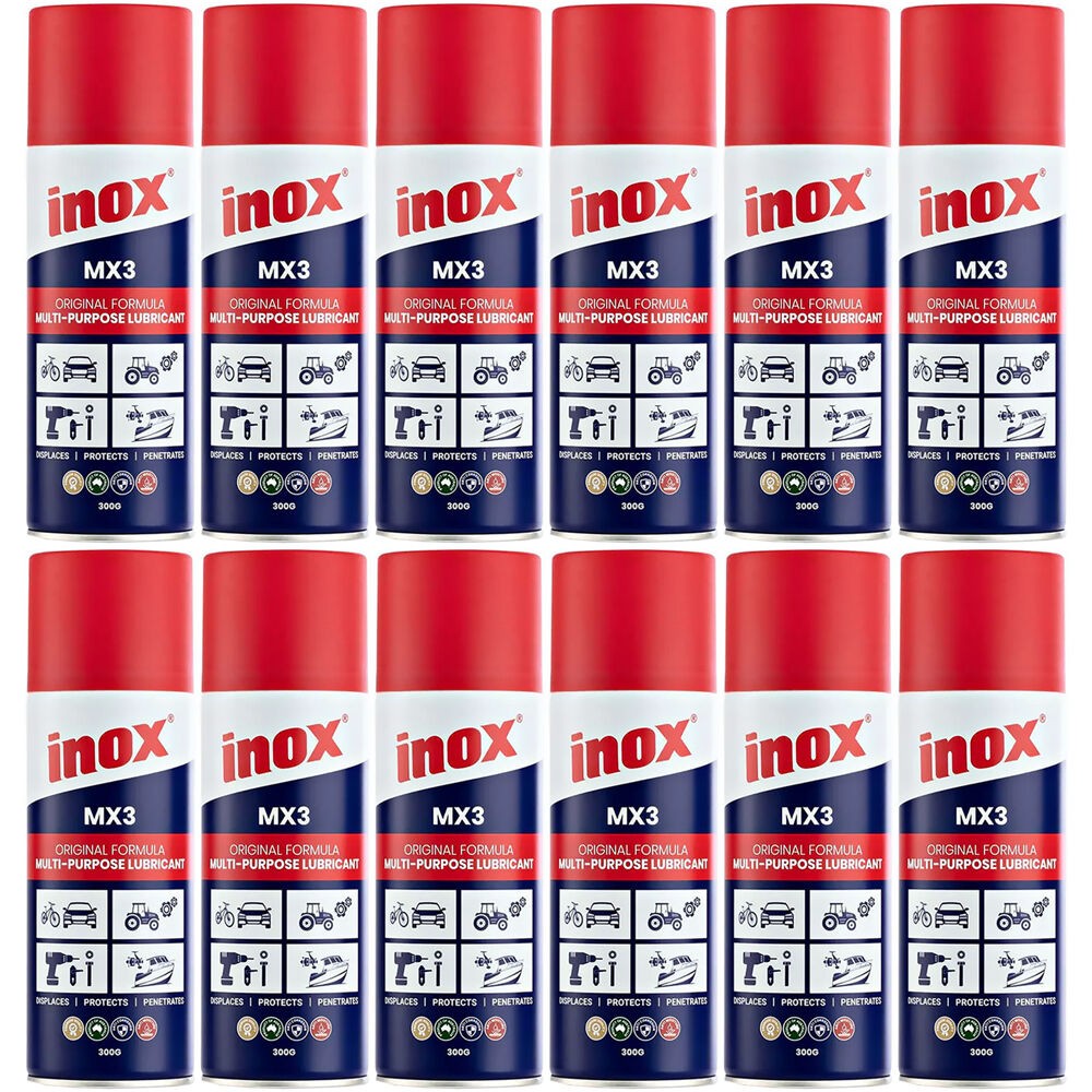 Inox 12 Pack MX3 Multi-Purpose Lubricant Aerosol Spray 300g N/A Maintenance