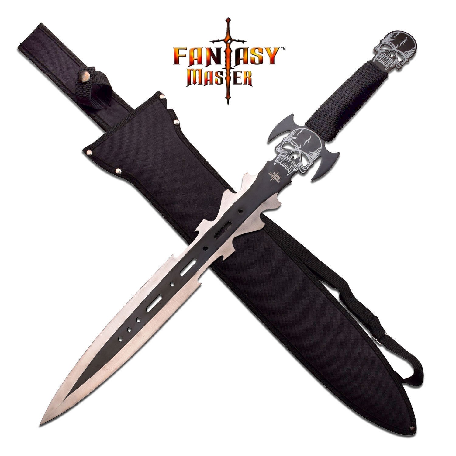 Fantasy Master Skull Stainless Steel Short Sword Black 692mm K-FM-681BK N/A