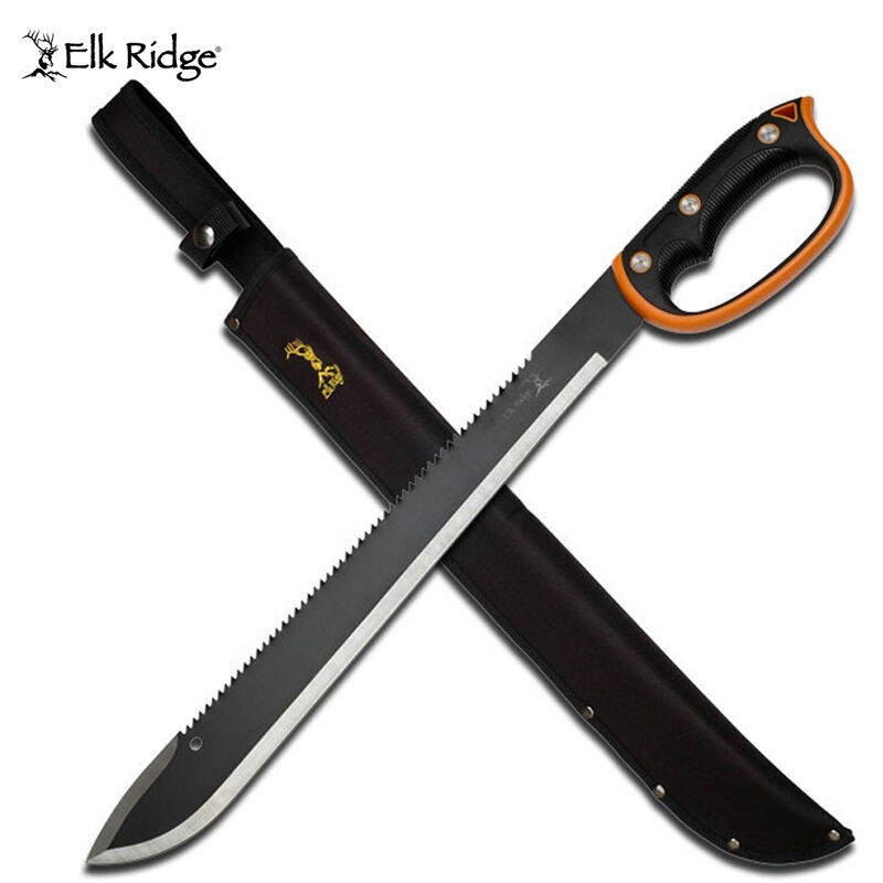 Elk Ridge Black Orange Machete incl Nylon Sheath with Belt Loop K-ER-279S N/A