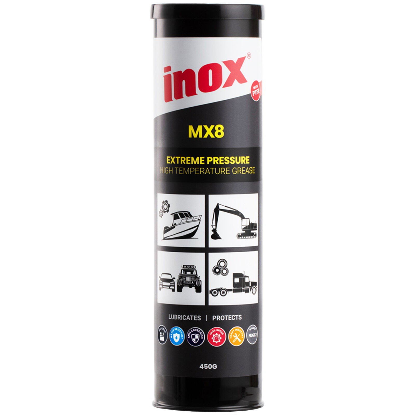 INOX PTFE MX8 Extreme Pressure Grease Canister 450g MX8-450 Maintenance