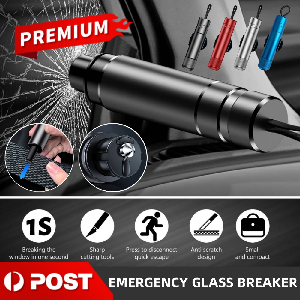 Car Safety Hammer Window Glass Breaker Emergency Escape Cutter Safe As show