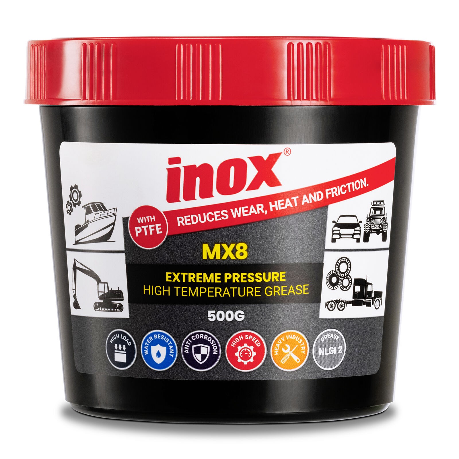 Inox PTFE MX8 Extreme Pressure Grease Tub 500g Maintenance