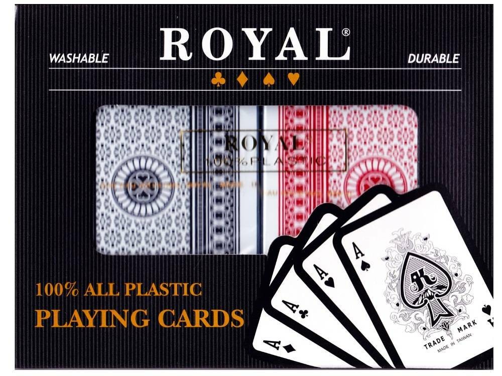Royal 100 Plastic Double Deck Playing Cards N/A Games-Contemporary