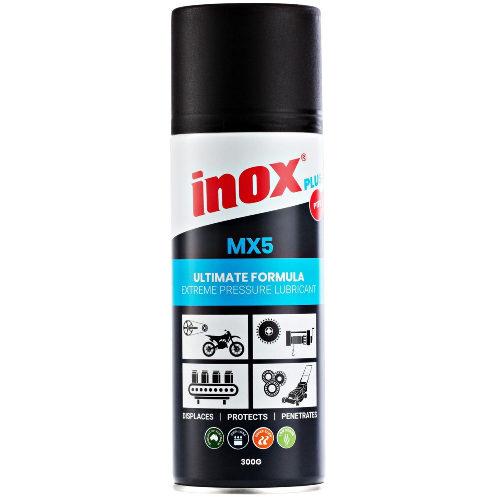 Inox MX5 Plus Extreme Pressure PTFE Lubricant Aerosol Spray 300g Maintenance