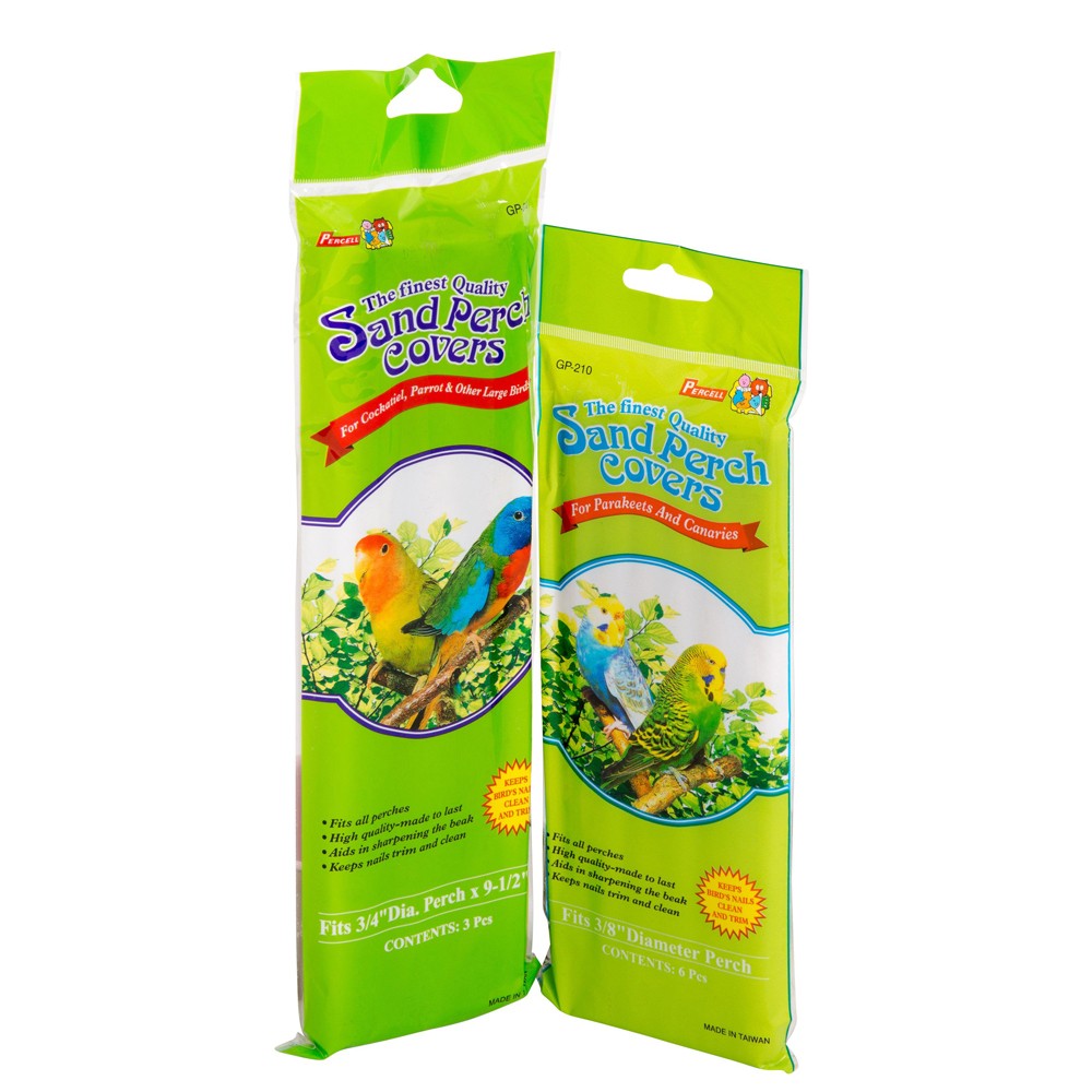 Percell Sand Perch Covers for Cockatiel Parrots Large 3 Pack N/A Other Pet