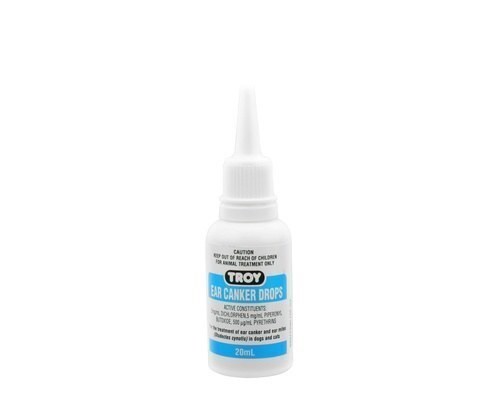 Troy Ear Infection Canker Mite Drops in Dogs 20ml Bottle WTECD20 Flea Tick