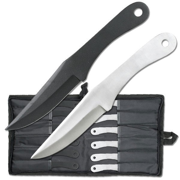 Perfect Point Silver Black Throwing Knives 12 Pack K-PAK-712-12 N/A Other