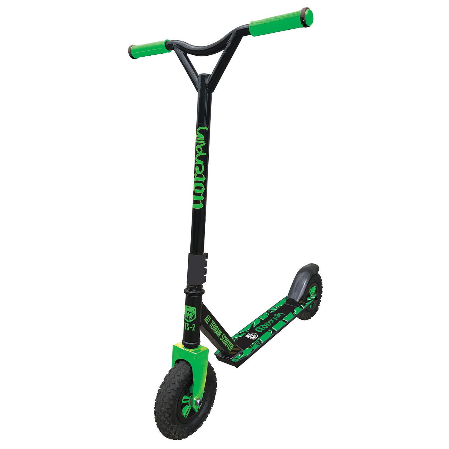 Adrenalin All Terrain 2 Off Road Kids Adult Push Scooter Lime 8103330440 Green