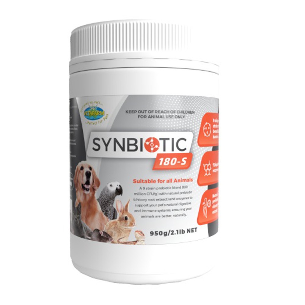 Vetafarm Synbiotic 180-S Diarrhoea Malabsorption Pet Aid 950g N/A Other Supplies